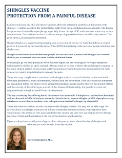 Shingles Vaccine - Little Traverse Primary Care