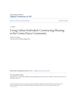Constructing Meaning in the Contra Dance Community