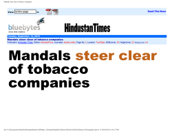 Mandals steer clear of tobacco companies