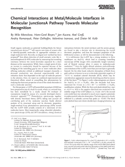 Chemical Interactions at Metal/Molecule Interfaces in