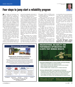 Four steps to jump start a reliability program