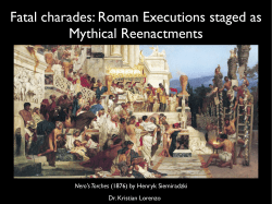 Fatal charades: Roman Executions staged as Mythical Reenactments