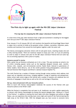 The Pink city to light up again with the 9th ZEE Jaipur Literature