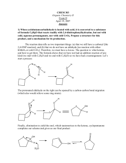CHEM 303 Organic Chemistry II Exam II April 19, 2007 Answers 1