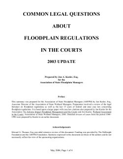 Common Legal Questions about Floodplain Regulations in the Courts