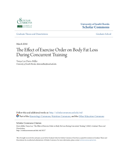 The Effect of Exercise Order on Body Fat Loss During Concurrent