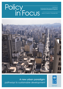 A new urban paradigm: pathways to sustainable development