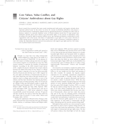 Core Values, Value Conflict, and Citizens` Ambivalence about Gay