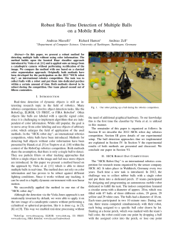 Robust Real-Time Detection of Multiple Balls on a Mobile Robot