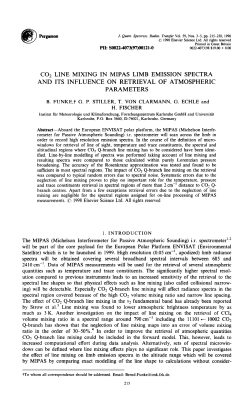 co2 line mixing in mipas limb emission spectra