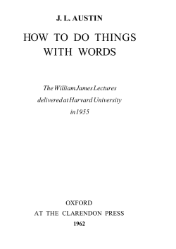 how to do things with words