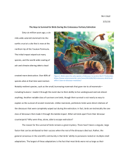 The Keys to Survival for Birds During the Cretaceous