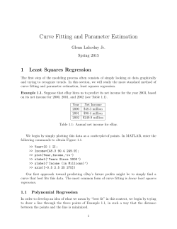 Curve Fitting and Parameter Estimation