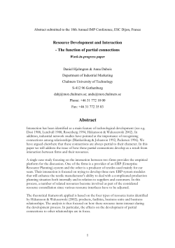 Inspired by sociologists industrial network research often define