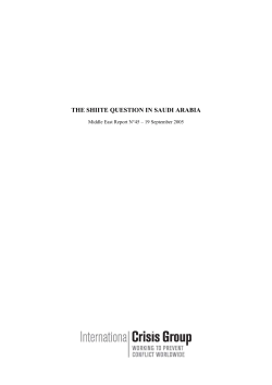 the shiite question in saudi arabia