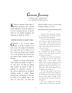 Keeping a gratitude journal helps us to change our per-