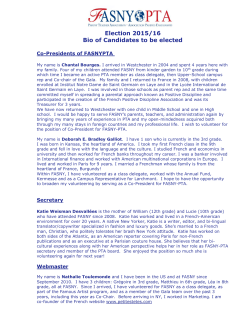 Election 2015/16 Bio of Candidates to be elected - French