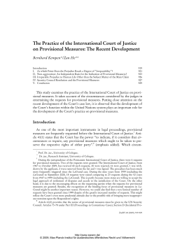 To grant provisional measures