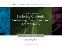 Exploring Gratitude: Enhancing Practitioner and Team Vitality