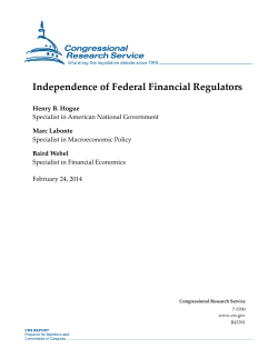 Independence of Federal Financial Regulators