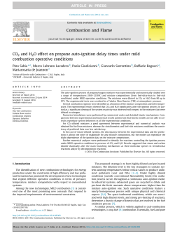 CO2 and H2O effect on propane auto-ignition delay times