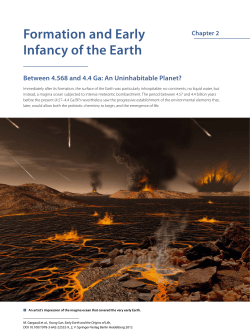 Formation and Early Infancy of the Earth