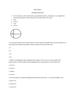 MOCK FINALS SOLIMEN QUESTIONS 1. A 8 cm