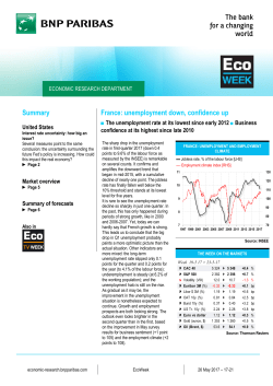 Summary France: unemployment down