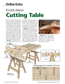 Knock-down Cutting Table - Wood Smith