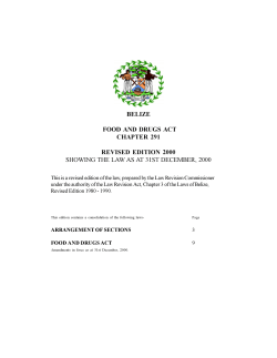CAP. 291, FOOD AND DRUGS ACT