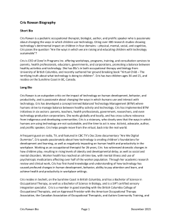 Cris Rowan Biography - Zone`in Programs Inc.