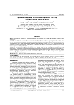 Lipsome-mediated uptake of exogenous DNA by