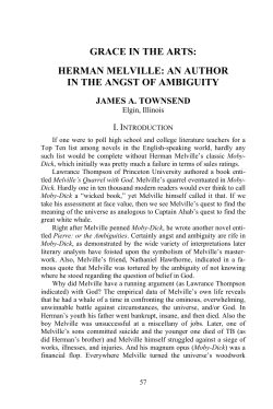 grace in the arts: herman melville: an author in the angst of ambiguity