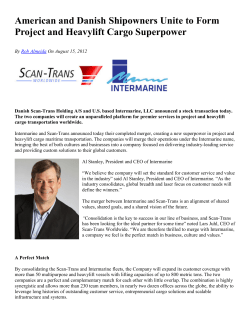 American and Danish Shipowners Unite to Form Project and