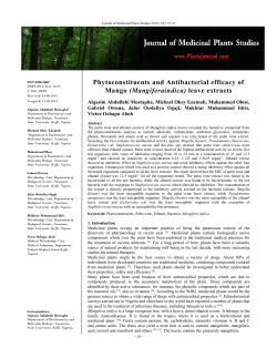 leave extracts - Journal of Medicinal Plants Studies