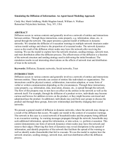 Simulating the Diffusion of Information: An Agent-based