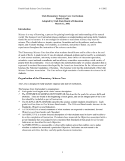 Fourth Grade - University of Utah