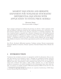 moment equations and hermite expansion for nonlinear stochastic