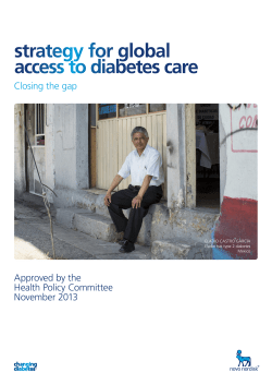 strategy for global access to diabetes care