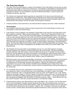 The Executive Branch