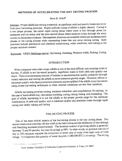 INTRODUcrION THE DRYING PROCESS