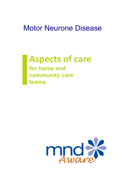 MND Aware Aspects of Care - for Home and community