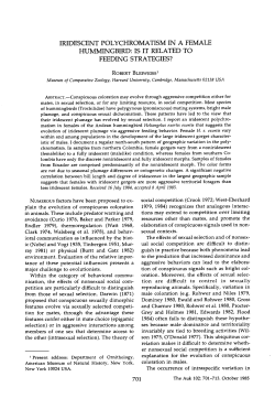 IRIDESCENT POLYCHROMATISM IN A FEMALE HUMMINGBIRD