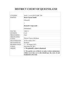 QDC 289 [20 November 2015]