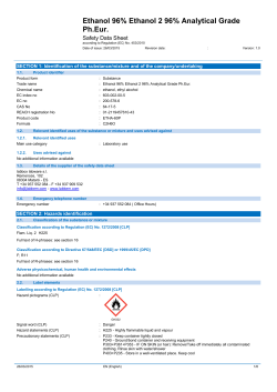 Ethanol 96% Ethanol 2 96% Analytical Grade Ph.Eur.
