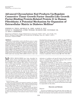 Advanced Glycosylation End Products Up