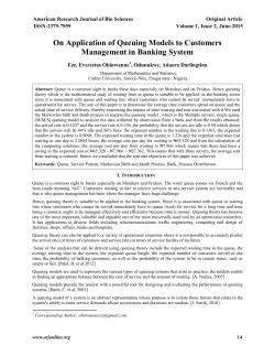 On Application of Queuing Models to Customers Management in
