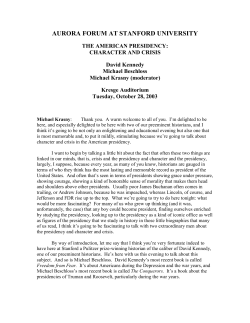 AURORA FORUM AT STANFORD UNIVERSITY