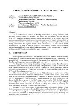 carbonaceous additives of green sand systems