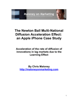The Newton Ball Multi-National Diffusion Acceleration Effect: an
